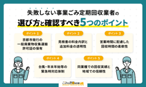 失敗しない事業ごみ定期回収業者の選び方と確認すべき5つのポイント