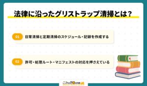 法律に沿ったグリストラップ清掃の管理体制